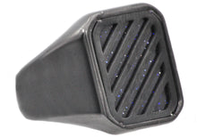 Load image into Gallery viewer, Mens Blue Sandstone Black Stainless Steel Ring - Blackjack Jewelry