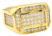 Load image into Gallery viewer, Mens Gold Stainless Steel Ring With Cubic Zirconia - Blackjack Jewelry