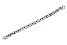 Load image into Gallery viewer, Mens Stainless Steel Square Link Chain Bracelet - Blackjack Jewelry