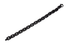 Load image into Gallery viewer, Mens Black Stainless Steel Square Link Chain Bracelet - Blackjack Jewelry