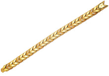Load image into Gallery viewer, Men&#39;s 12mm Gold Plated Chevron Woven Stainless Steel Bracelet With Cubic Zirconia
