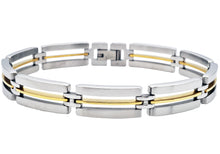 Load image into Gallery viewer, Mens Gold Stainless Steel Bracelet
