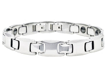 Load image into Gallery viewer, Mens 10mm Polished Tungsten Link Bracelet
