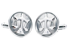 Load image into Gallery viewer, Men&#39;s Scale of Justice Stainless Steel Cuff Links
