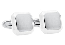 Load image into Gallery viewer, Mens Brushed Stainless Steel Square Cuff Links
