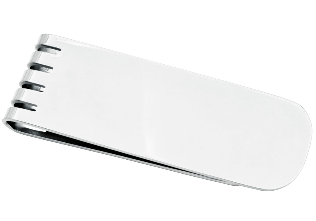 Mens Polished Stainless Steel Money Clip