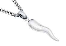 Load image into Gallery viewer, Mens Small Stainless Steel Italian Horn Pendant
