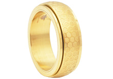 Load image into Gallery viewer, Mens Gold Stainless Steel Spinner Band

