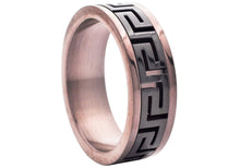 Load image into Gallery viewer, Mens Two Tone Black Stainless Steel Chocolate Band
