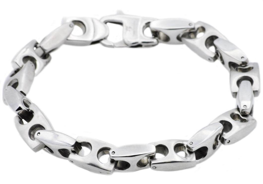 Mens Stainless Steel Anchor Chain Bracelet