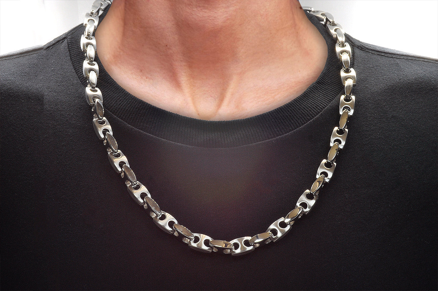 Sanity Jewelry - Biker Jewelry, Skull Jewelry, Mens Necklace, Mens chains,  Biker Chains - Chain Gang Badass Skull Necklace