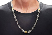 Load image into Gallery viewer, Mens Two tone Gold Stainless Steel Link Chain Necklace
