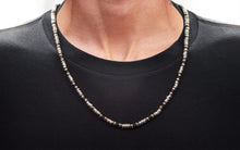 Load image into Gallery viewer, Mens Chocolate And Black Stainless Steel Link Chain Necklace
