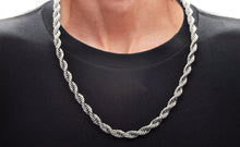 Load image into Gallery viewer, Mens Stainless Steel Rope Link Chain Set

