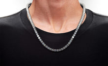 Load image into Gallery viewer, Mens Stainless Steel Chain Necklace With Cubic Zirconia
