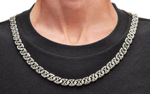 Load image into Gallery viewer, Mens Stainless Steel X-Shaped Link Chain Necklace
