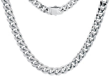 Load image into Gallery viewer, Mens 10mm Stainless Steel Cuban Link Chain Necklace
