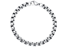 Load image into Gallery viewer, Mens 7mm Stainless Steel Round Box Link Chain Bracelet
