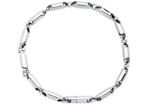 Load image into Gallery viewer, Mens 4mm Stainless Steel Bullet Link Chain Bracelet
