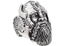 Load image into Gallery viewer, Mens Two-Tone Viking Stainless Steel Ring
