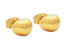 Load image into Gallery viewer, Blackjack Jewelry - Men&#39;s Gold Stainless Steel Shapeless Stud Earrings

