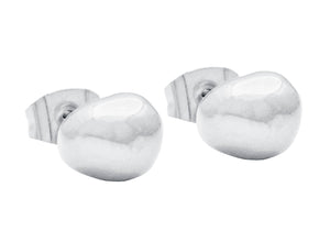 Blackjack Jewelry - Men's Stainless Steel Shapeless Stud Earrings
