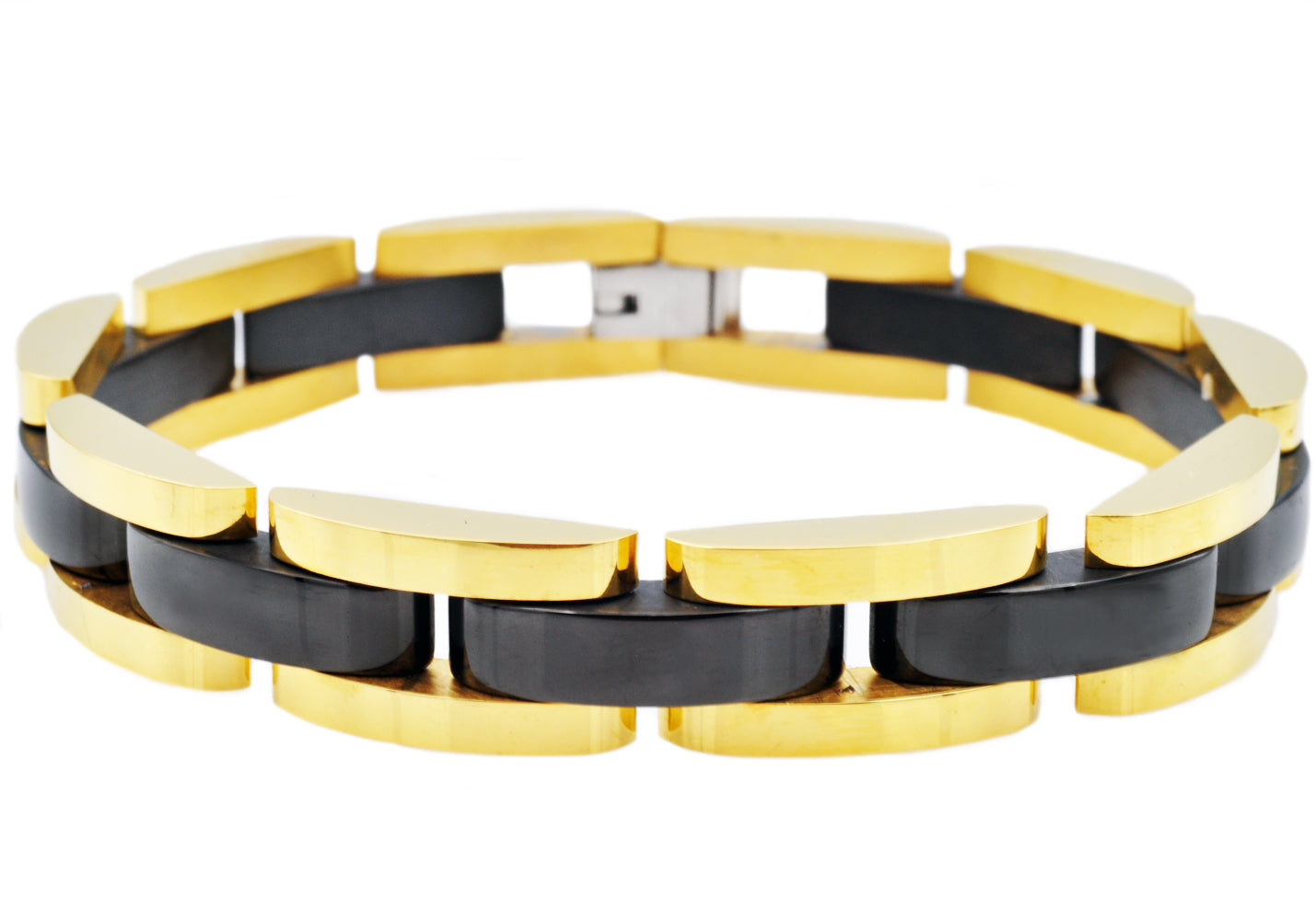 Panache Black Leather and Gold Men's Bracelet – Forziani