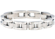 Load image into Gallery viewer, Mens Curved Link Stainless Steel Bracelet - Blackjack Jewelry
