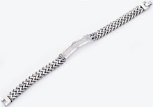 Load image into Gallery viewer, Mens Stainless Steel Bracelet With Cubic Zirconia - Blackjack Jewelry
