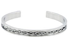 Load image into Gallery viewer, Mens Stainless Steel Bangle - Blackjack Jewelry
