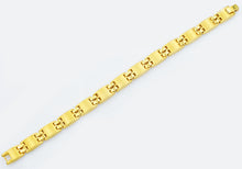 Load image into Gallery viewer, Mens Matte Finish Gold Stainless Steel Bracelet - Blackjack Jewelry
