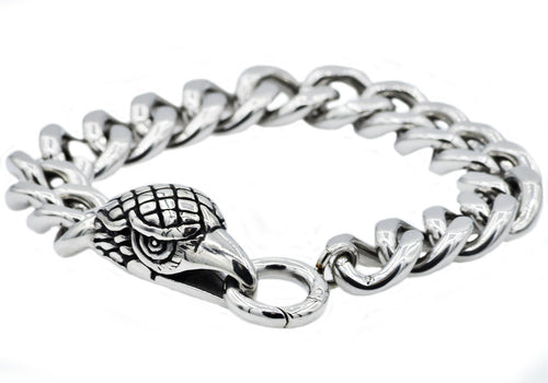 Mens Stainless Steel Eagle Bracelet - Blackjack Jewelry