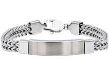 Load image into Gallery viewer, Mens Double Franco Link Stainless Steel ID-Engravable Bracelet - Blackjack Jewelry

