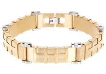 Load image into Gallery viewer, Mens Gold Stainless Steel Bracelet - Blackjack Jewelry
