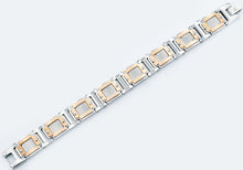 Load image into Gallery viewer, Mens Wide Rose Stainless Steel Bracelet With - Blackjack Jewelry
