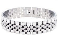 Load image into Gallery viewer, Mens Stainless Steel Watch Style Link Bracelet - Blackjack Jewelry
