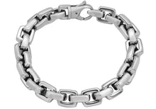Load image into Gallery viewer, Mens Stainless Steel Square Link Chain Bracelet - Blackjack Jewelry
