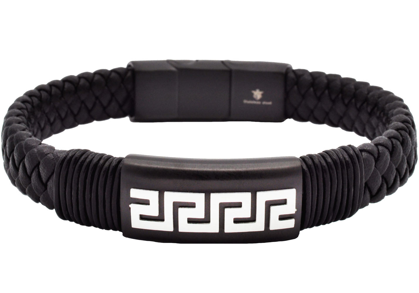 Carbon Pop Leather Bracelet In Black – Tateossian London
