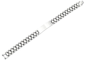Mens Engravable Stainless Steel ID Bracelet - Blackjack Jewelry