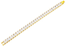 Load image into Gallery viewer, Mens Gold Stainless Steel Tennis Bracelet with Cubic Zirconia - Blackjack Jewelry
