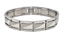 Load image into Gallery viewer, Mens Two-Toned Polished Stainless Steel Bracelet - Blackjack Jewelry
