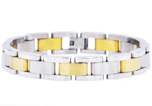 Load image into Gallery viewer, Mens Gold Stainless Steel Bracelet - Blackjack Jewelry
