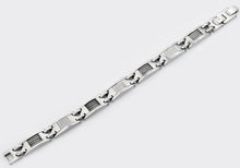 Load image into Gallery viewer, Mens Stainless Steel Wire And Cubic Zirconia Bracelet - Blackjack Jewelry
