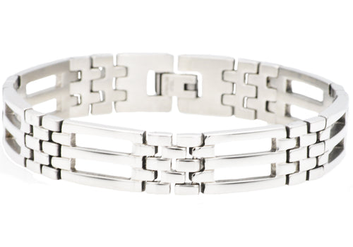 Mens Stainless Steel Bracelet - Blackjack Jewelry