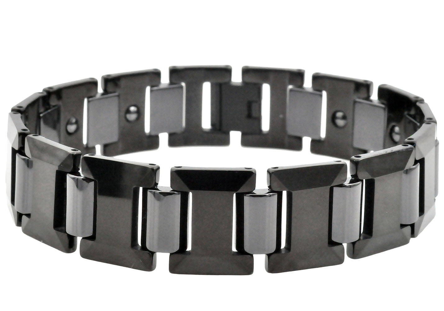 Amazon.com: The Men's Corner Tungsten Stainless Steel Men's Bracelet with  Fold Over Clasp, 8.5