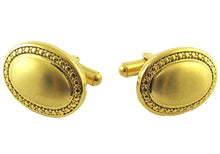 Load image into Gallery viewer, Mens Gold Stainless Steel Cuff Links - Blackjack Jewelry
