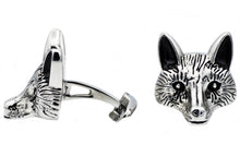 Load image into Gallery viewer, Mens Stainless Steel Wolf Cuff Links - Blackjack Jewelry
