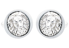 Load image into Gallery viewer, Mens Lion&#39;s Head Stainless Steel Cuff Links - Blackjack Jewelry
