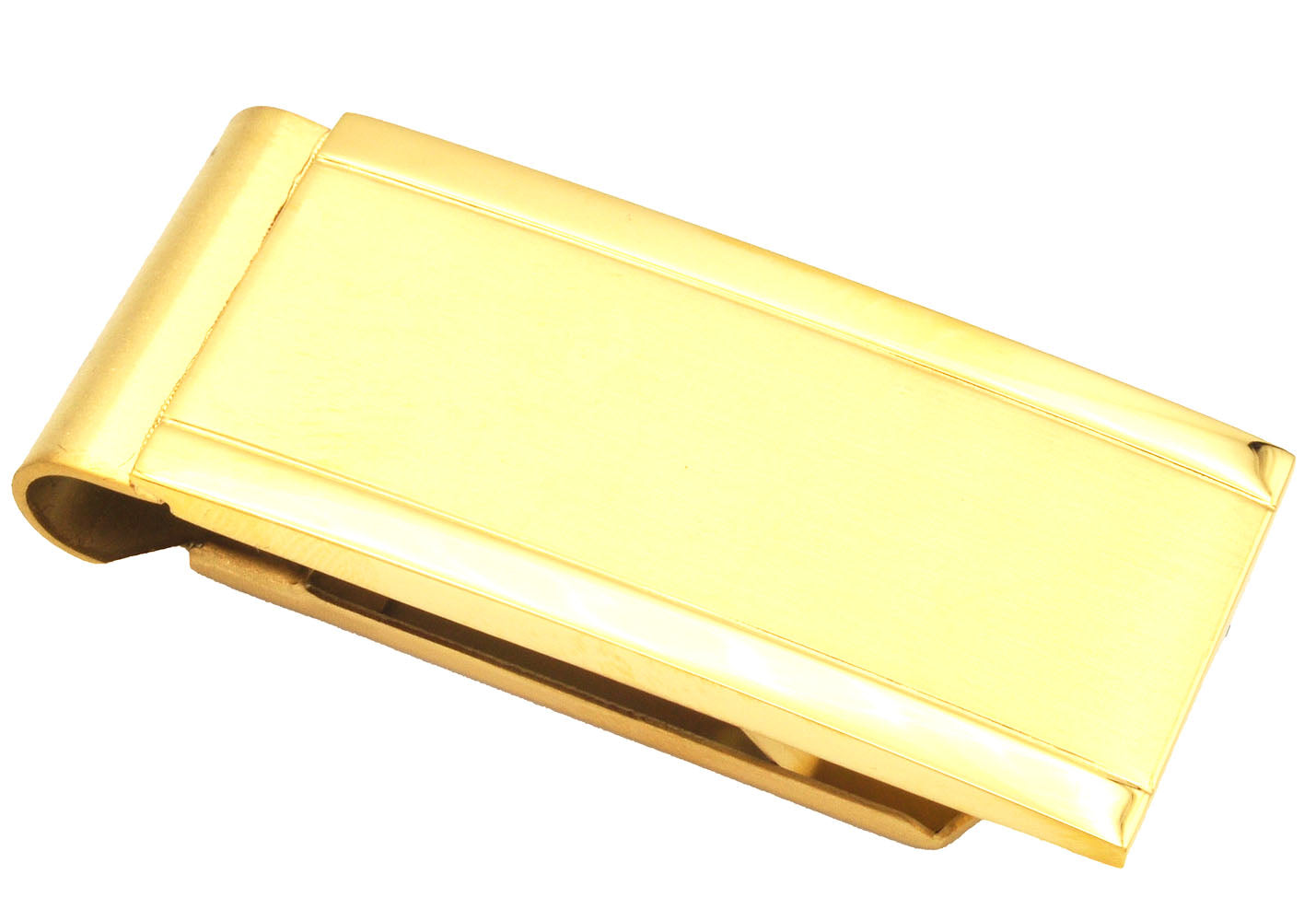 Mens Gold Stainless Steel Money Clip