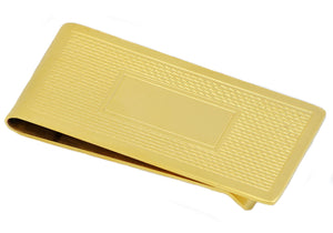 Mens Gold Stainless Steel Money Clip - Blackjack Jewelry